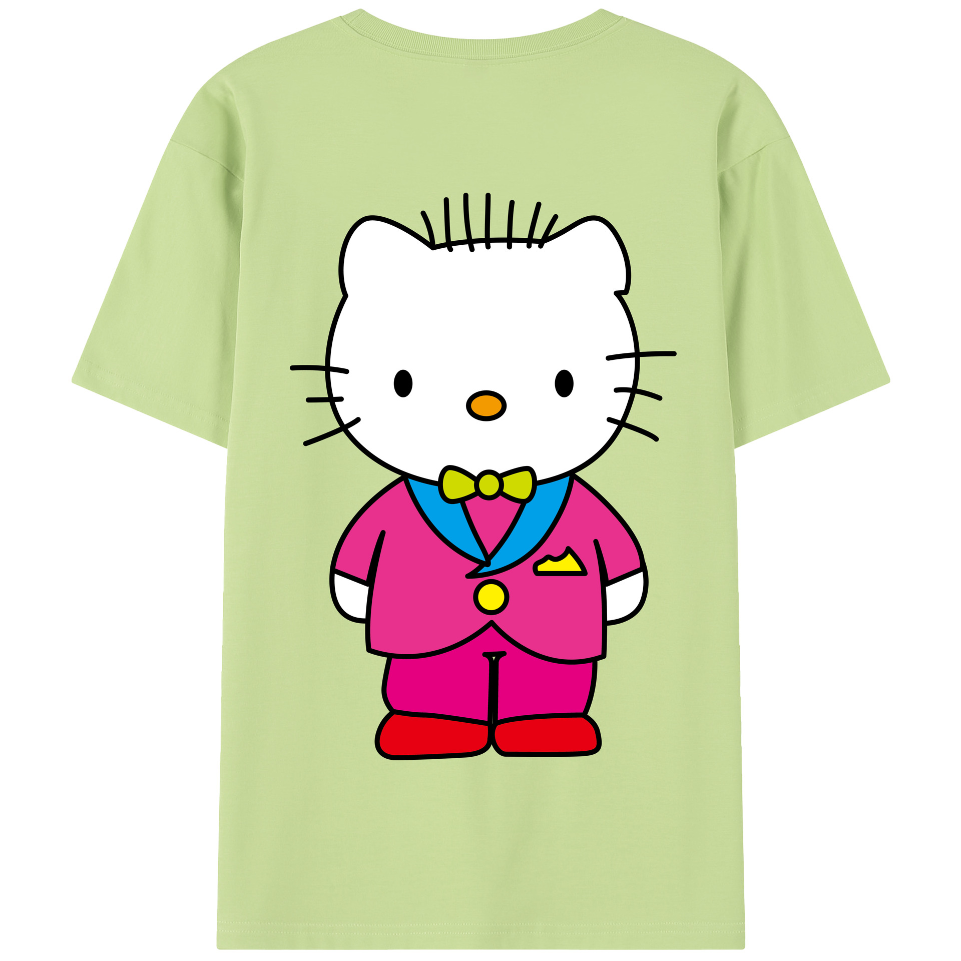 （画像用） Hello Kitty ハローキティ 綿100％半袖Tシャツ（背面プリント）